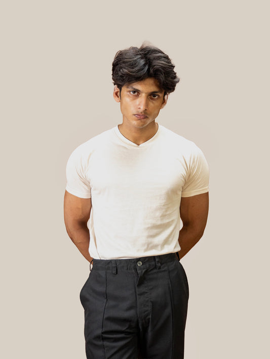 WHITE PLAIN T-SHIRT