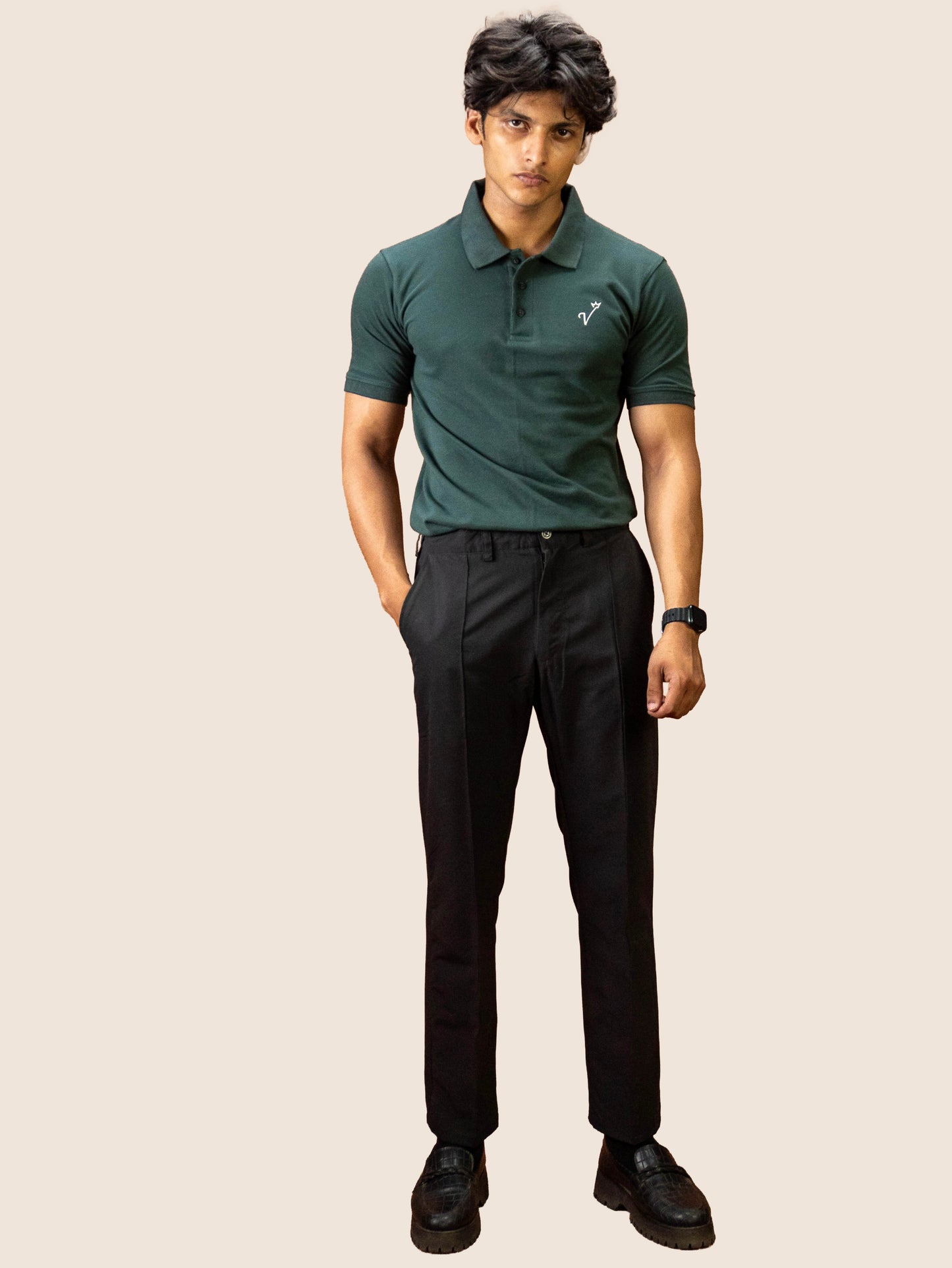 VALMERE POLO IN OLIVE GREEN