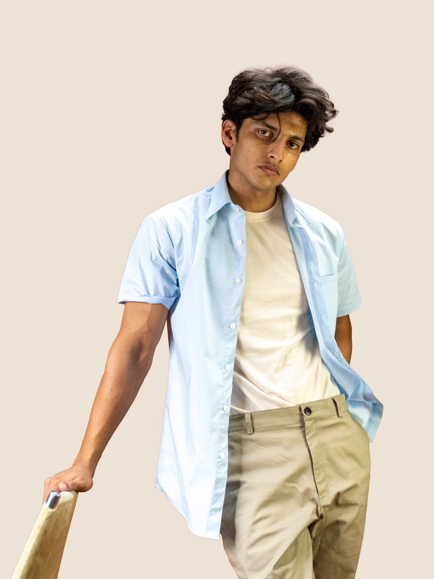SKY BLUE BUTTON UP