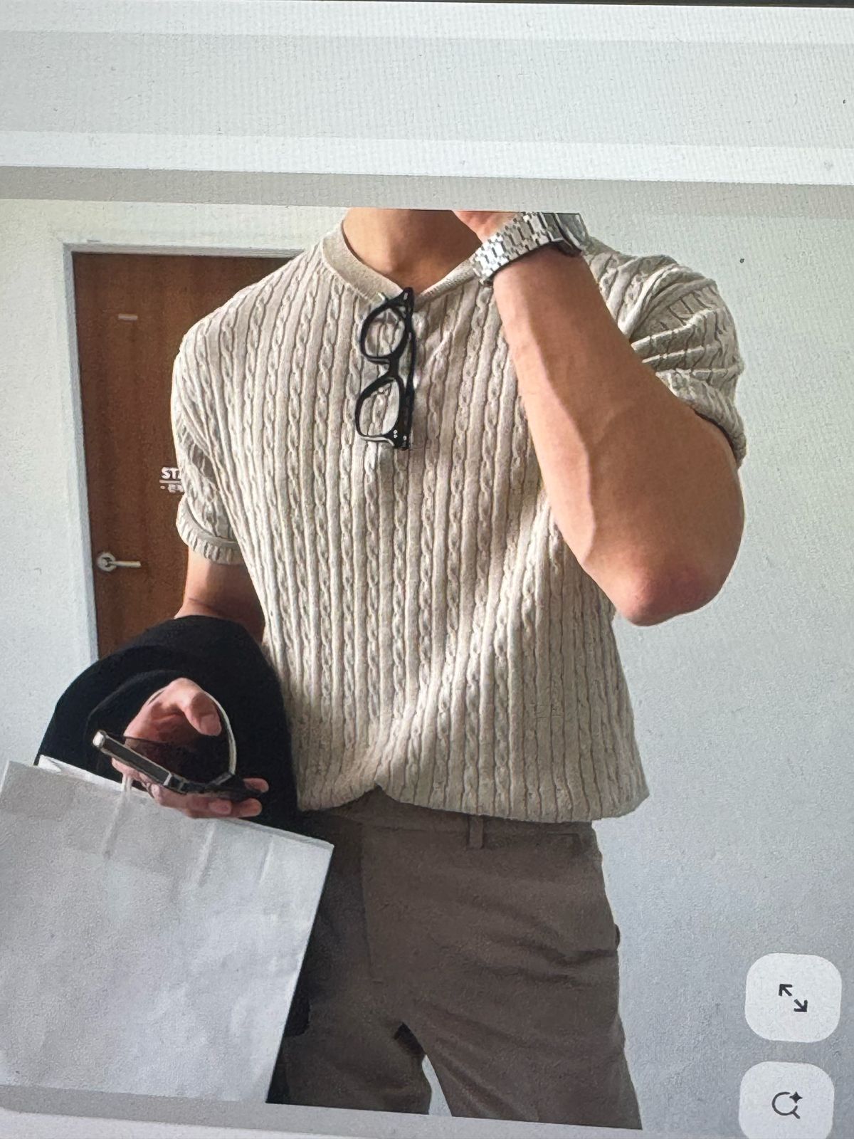 Windsor knit polo beige