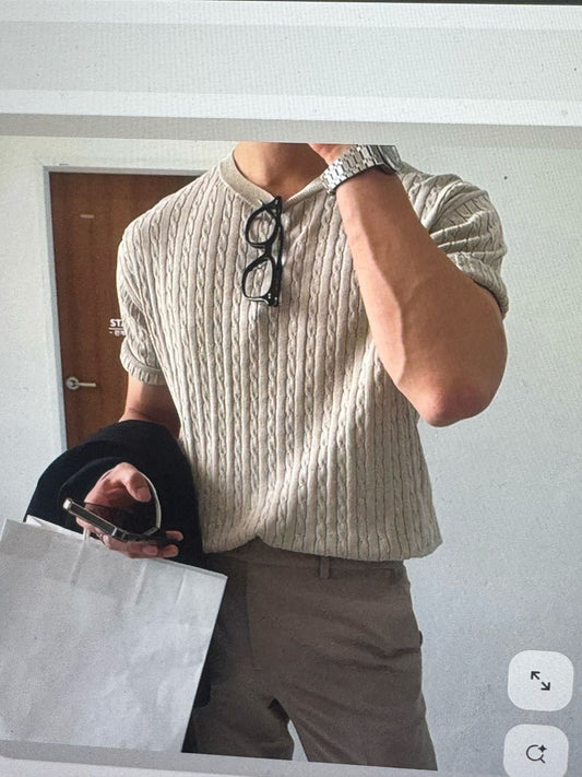 Windsor knit polo white